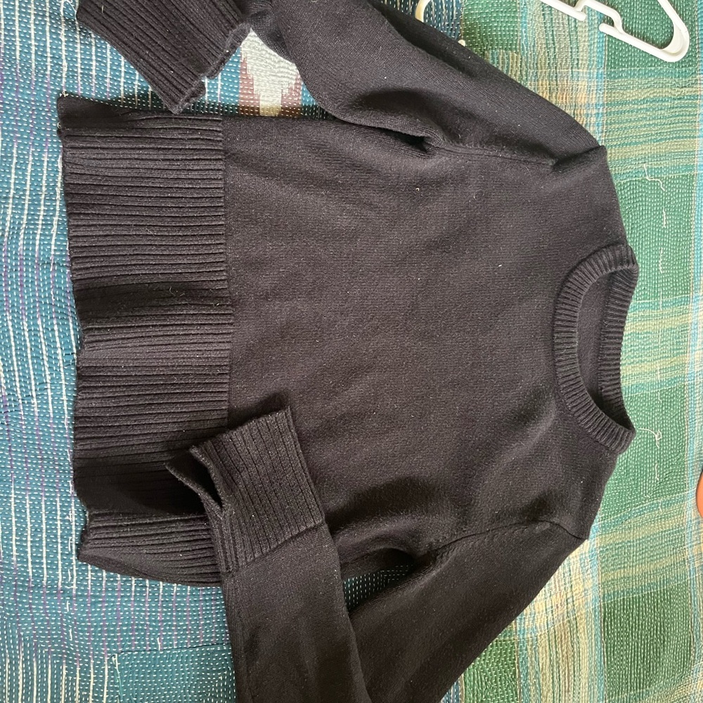 Zara Black Ribbed Sweater